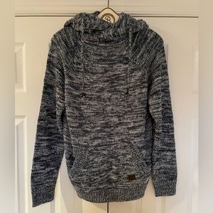 Knit Shawl Collar Hoodie